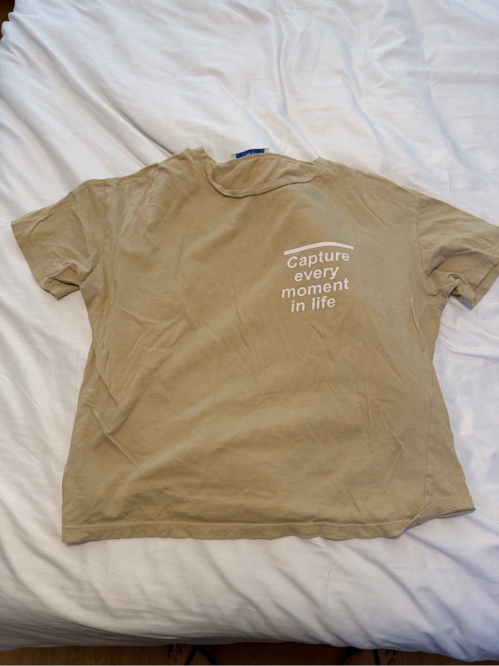 Zara Beige Crewneck Tee